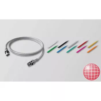 EasyLan Cable de parcheo PushPull IP20 Cat. 6A DualBoot 1m gris