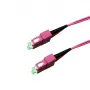 Cable de fibra óptica GRAFENTHAL OM4 LC a LC dúplex 1m aqua
