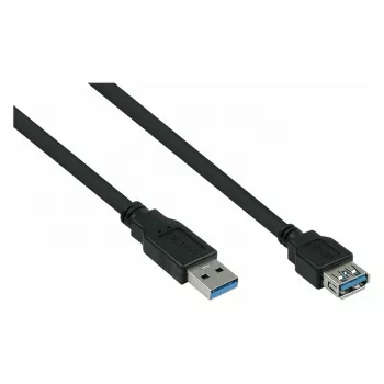 kabelmeister Alcasa UK30P-ASA-050S Cable alargador USB 3.0, USB-A macho a USB-A hembra, 5 m, Negro