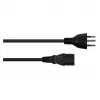 Kabelmeister Cable de Alimentación Suizo Type J SEV 1011 a IEC C13 Negro 1,8m
