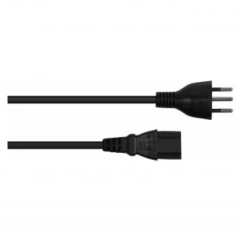 Kabelmeister Cable de Alimentación Suizo Type J SEV 1011 a IEC C13 Negro 1,8m