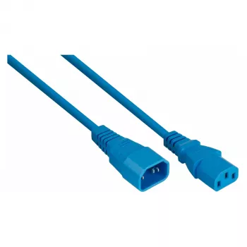 Kabelmeister Cable alargador IEC C14 a C13, azul, 1,8 m, 0,75 mm²