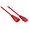 Kabelmeister Cable de Prolongación de Alimentación C14 a C13 Rojo 2m 0,75mm²