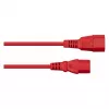KABELMEISTER Cable de Prolongación de Alimentación C14 a C13 Rojo 1m