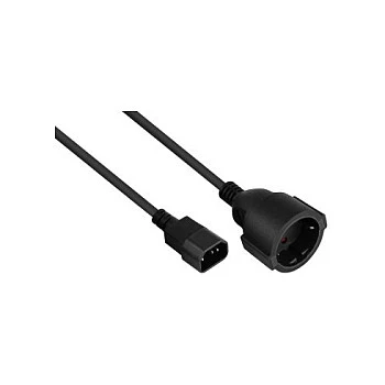 Kabelmeister Cable de alimentación C14 a toma Schuko negro 1m