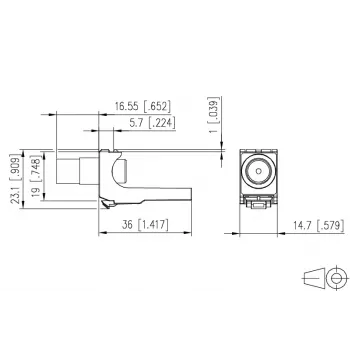 METZ CONNECT módulo coaxial conector macho IEC / conector hembra F 130898-03-I
