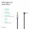 ShiverPeaks cable de audio jack 3,5mm, en ángulo/recto 0,7m - negro