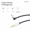 ShiverPeaks cable de audio jack 3,5mm, en ángulo/recto 0,7m - negro