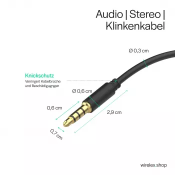 ShiverPeaks Cable de audio jack mini jack