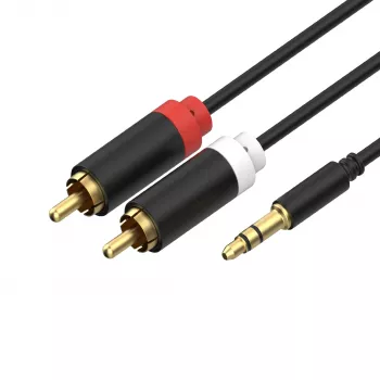 ShiverPeaks cable de audio estéreo jack 3,5mm a 2x RCA 1,5m dorado negro