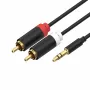 ShiverPeaks cable de audio estéreo jack 3,5mm a 2x RCA 1,5m dorado negro
