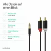 ShiverPeaks cable de audio estéreo jack 3,5mm a 2x RCA 1,5m dorado negro