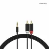 ShiverPeaks cable de audio estéreo jack 3,5mm a 2x RCA 1,5m dorado negro