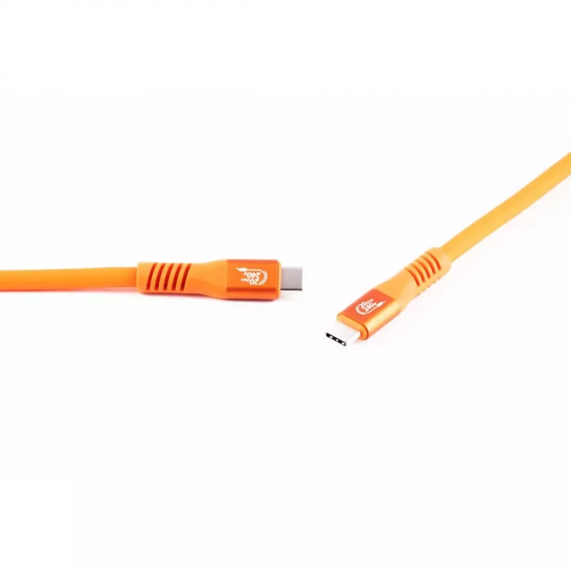 SHIVERPEAKS Flexline cable USB-C USB 3.2 240W naranja - cable - digital/datos