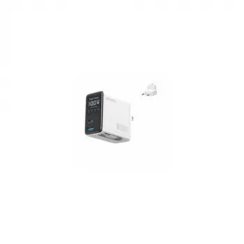 4smarts GaN FlexScreen AI 100W 2xUSB-C + USB-A Cargador Blanco