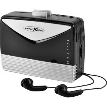 REFLEXION WMR01BK Radio DAB+ y FM con Bluetooth, USB, AUX, salida de auriculares, pantalla LCD, doble alarma, Negro