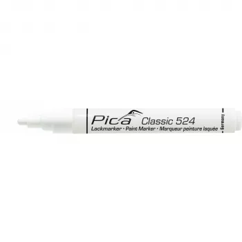 Pica Classic Industrial Rotulador de pintura, punta redonda 2-4 mm, Blanco