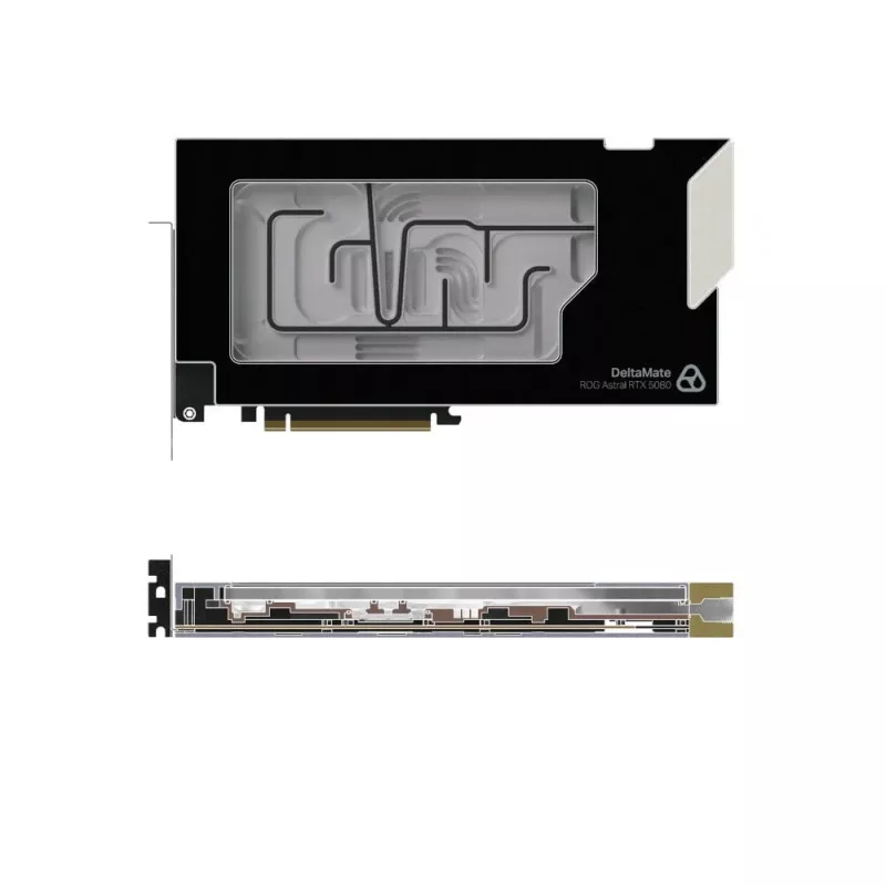 Thermal Grizzly DeltaMate 5080 Astral bloque de agua para GPU, ARGB, con backplate - acrílico, negro