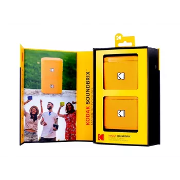 Kodak SoundBrix Altavoz inalámbrico apilable (Overload Orange), pack de 2