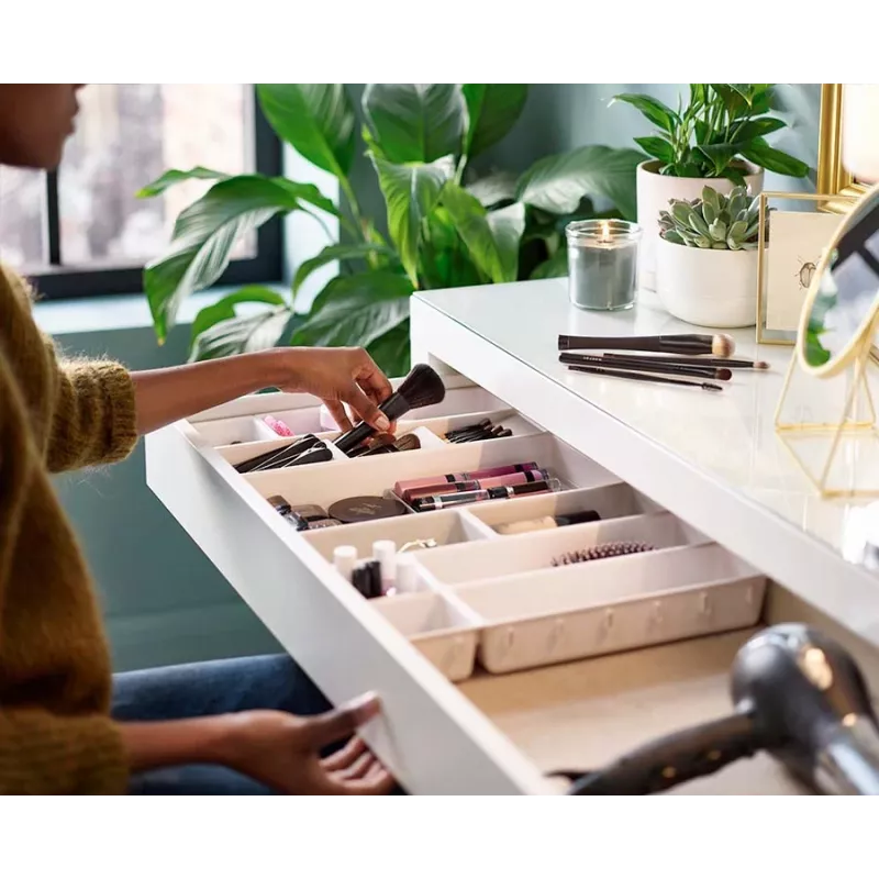 Joseph Joseph Viva set organizador de cajón de maquillaje de 12 piezas - gris/transparente