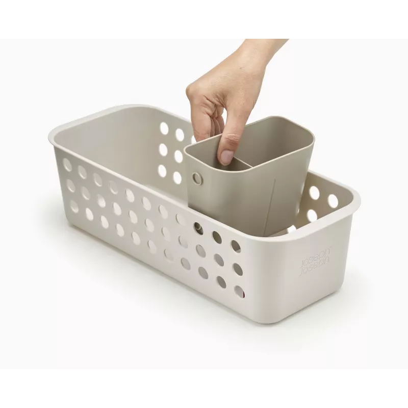 Joseph Joseph EasyStore cesta de almacenamiento de baño ecru