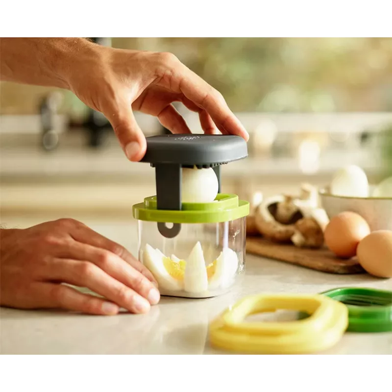 Joseph Joseph Multi-Prep Mini set de 3 utensilios de cocina, mini cortador manual con cortador en tiras y cortador grueso y fino, multicolor (20231)