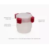 Joseph Joseph Nest Lock set de 4 recipientes para alimentos redondos de 1L rojo
