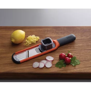 Joseph Joseph Handi-Grate mini rallador y rebanador 2 en 1 - naranja - acero inoxidable