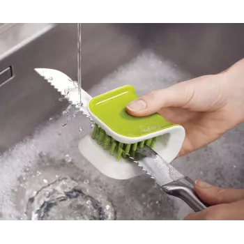 Joseph Joseph BladeBrush cepillo limpiador de cuchillos y cubiertos verde