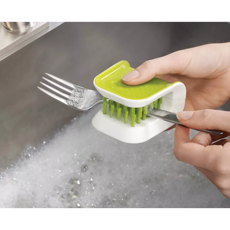 Joseph Joseph BladeBrush Cepillo verde para limpiar cuchillos y cubiertos