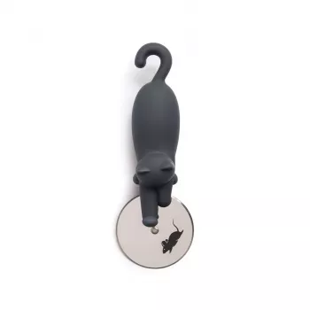 OTOTO Kitty Cut Cortapizzas - Diseño de gato blanco y negro