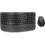 Logitech Wave Keys y Lift Combo - Conjunto inalámbrico ergonómico de teclado y ratón - Bluetooth LE, 2,4 GHz - QWERTY - Distribución nórdica - Grafito