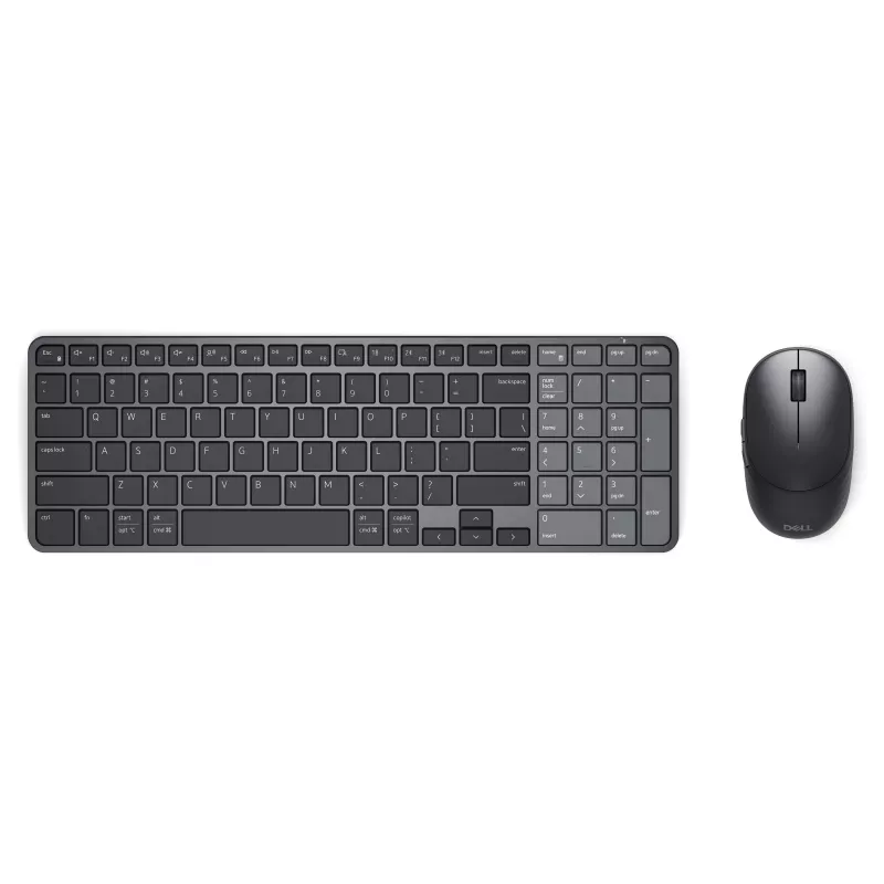 Dell Pro 7 Conjunto compacto recargable de teclado y ratón - KM746 - Negro - Distribución alemana