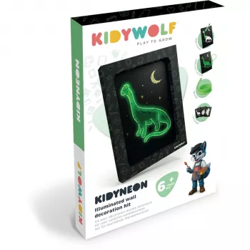 KIDYWOLF Set de decoración de pared luminoso 3 piezas Dino