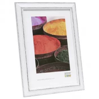 DEKNUDT S221H3 Marco de fotos de madera 10x15 cm negro con paspartú blanco