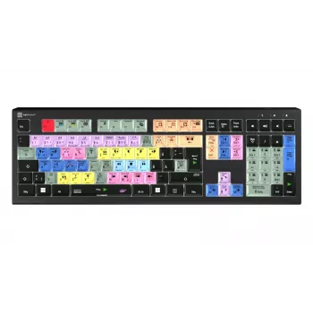Logickeyboard LKB-EDIUS-A2PC-DE Teclado USB de tamaño completo (100%) con interruptores de tijera QWERTZ negro