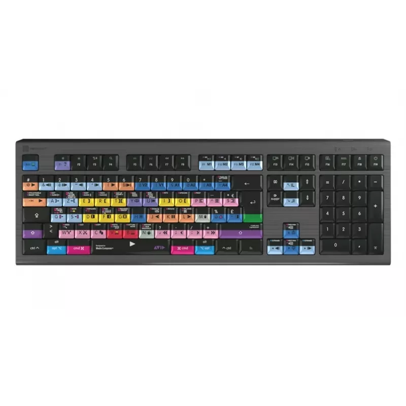 Logickeyboard Avid Media Composer Astra 2 Pro FR Teclado de edición Mac (AZERTY francesa, retroiluminado, con cable)