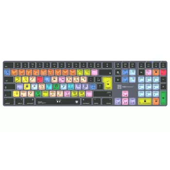LogicKeyboard Apple Logic Pro X2 Titan FR (Mac) - Teclado francés AZERTY con cable retroiluminado
