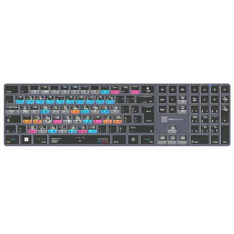 Logickeyboard Adobe Graphic Designer Titan FR Teclado PC retroiluminado (AZERTY francés)
