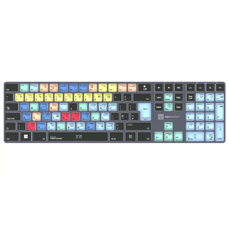 Logickeyboard Steinberg Cubase/Nuendo Titan UK Teclado PC USB con cable y retroiluminación