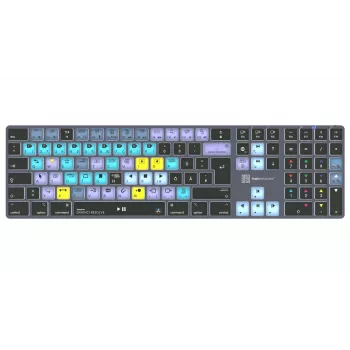 Logickeyboard DaVinci Resolve Classic Titan DE (Mac) - Distribución alemana, USB con cable, teclado de edición retroiluminado