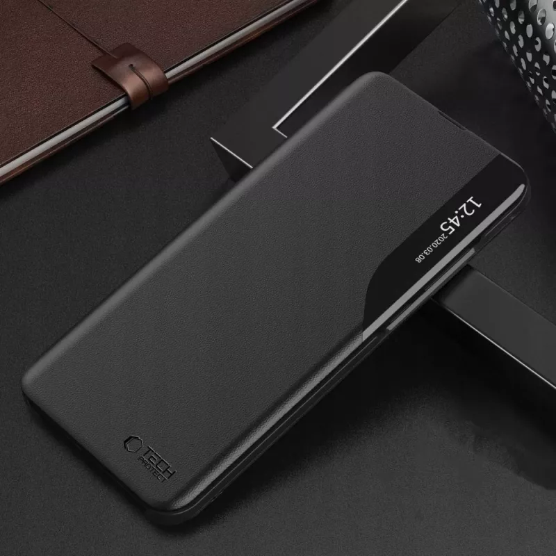 TECH-PROTECT Funda tipo libro Smart View para Xiaomi Redmi Note 14 Pro 5G / Poco X7 5G - negra