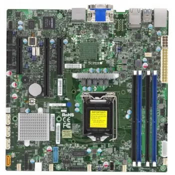 Supermicro X11SSZ-QF Placa base Micro-ATX, LGA 1151, Intel C236, DDR4, doble Gigabit LAN, IPMI, gráficos integrados, audio HD