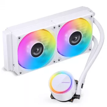 Jonsbo TG-240 refrigeración líquida AiO para CPU, ARGB - 240mm, blanco