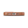 iCarer Case Funda de piel auténtica para iPhone 14 Plus marrón (compatible con MagSafe)