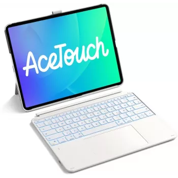 Inateck Keyboard Ace Touch iPad 13 Compatible QWERTZ blanco