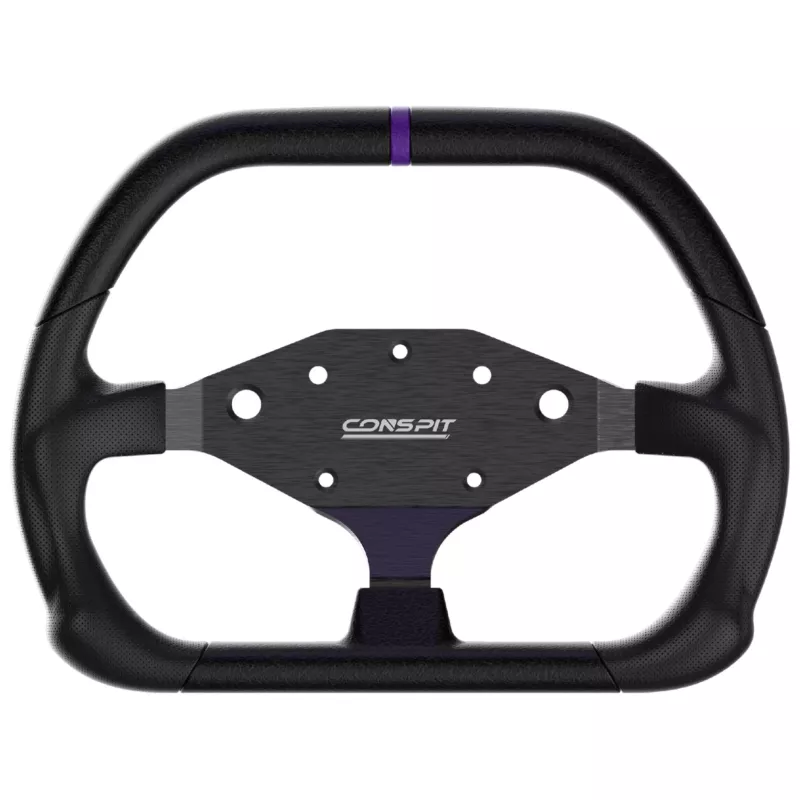 CONSPIT DX320 volante en forma de D - 320mm empuñadura de Alcantara, fibra de carbono, RGB