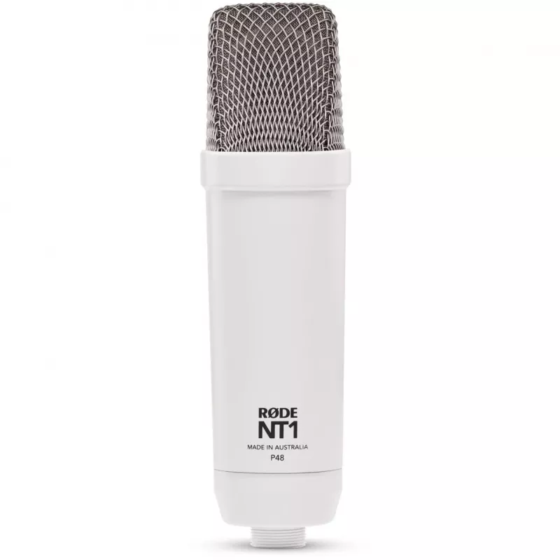 RODE NT1 Signature White - Micrófono de condensador de diafragma grande