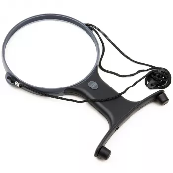 Carson HF-66 lámpara lupa MagniFree LED con cuello de ganso flexible, aumento 2x/5x, lente de 13 cm, iluminación LED, negra