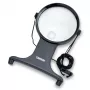 Carson HF-25 MagniFree lámpara con lupa LED 2x/5x 11cm negra
